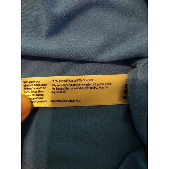 Eileen Fisher  Tencel Tunic Top Blue Xs Beachy Boho Classic Comfy - Picture 10 of 10